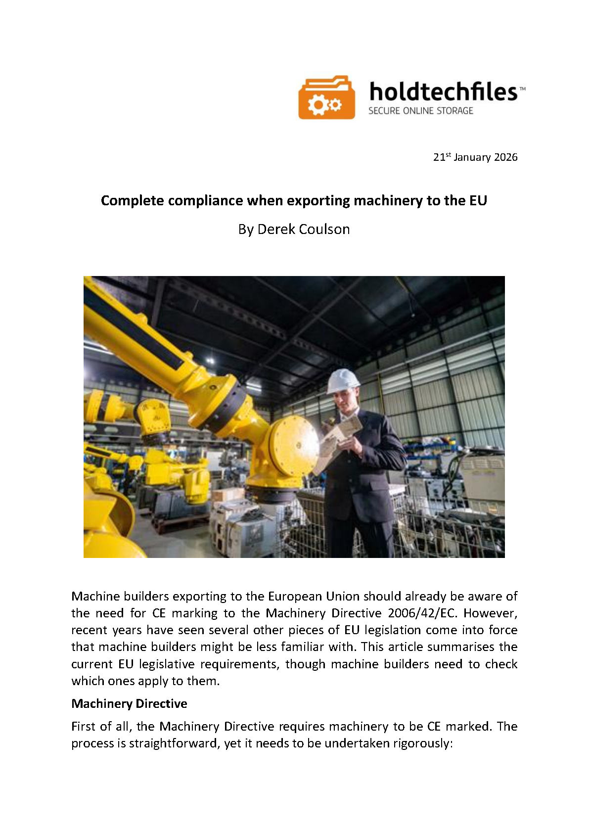 Exporting to EU Article January 2026